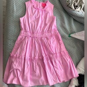 Lilly Pulitzer pink ruffle dress